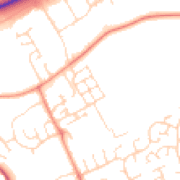 Daytime road noise heatmap for PE6 8FJ
