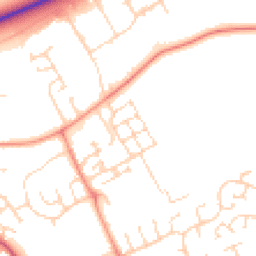 Daytime road noise heatmap for PE6 8FQ