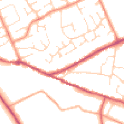 Daytime road noise heatmap for PE6 8FY