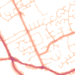 Daytime road noise heatmap for PE6 8HU