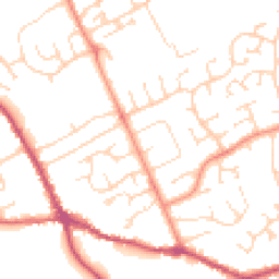Daytime road noise heatmap for PE6 8HY