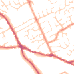 Daytime road noise heatmap for PE6 8JU