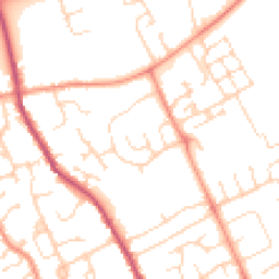 Daytime road noise heatmap for PE6 8LL