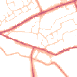 Daytime road noise heatmap for PE6 8NH