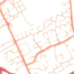 Daytime road noise heatmap for PE6 8PG