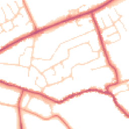 Daytime road noise heatmap for PE6 8PX