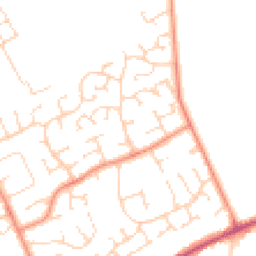 Daytime road noise heatmap for PE6 8QJ