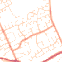 Daytime road noise heatmap for PE6 8QL