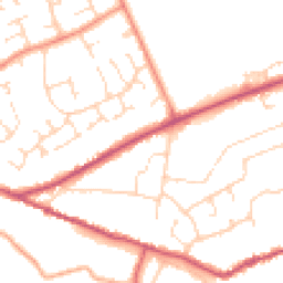 Daytime road noise heatmap for PE6 8QT