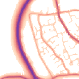 Daytime road noise heatmap for PE6 8SS