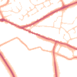 Daytime road noise heatmap for PE6 9AR