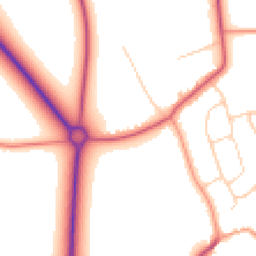 Daytime road noise heatmap for PE6 9BD