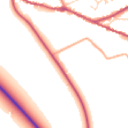 Daytime road noise heatmap for PE6 9BE