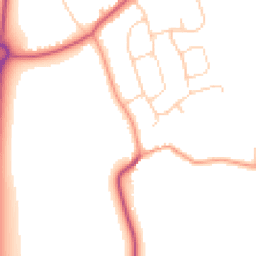 Daytime road noise heatmap for PE6 9BL
