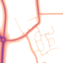 Daytime road noise heatmap for PE6 9BQ
