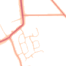 Daytime road noise heatmap for PE6 9DP