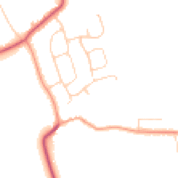 Daytime road noise heatmap for PE6 9DQ