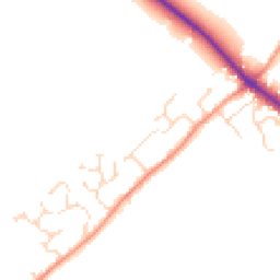 Daytime road noise heatmap for PE6 9LY