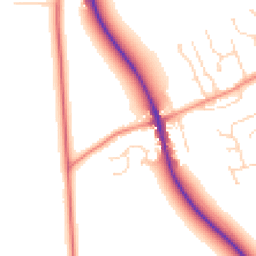 Daytime road noise heatmap for PE6 9NR