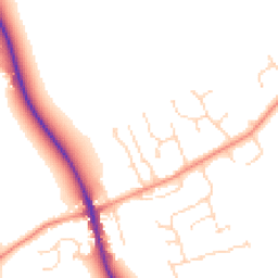 Daytime road noise heatmap for PE6 9PF