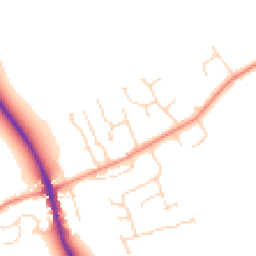 Daytime road noise heatmap for PE6 9PG