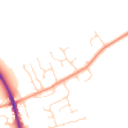 Daytime road noise heatmap for PE6 9PN