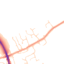 Daytime road noise heatmap for PE6 9PP