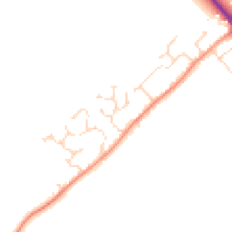Daytime road noise heatmap for PE6 9QG
