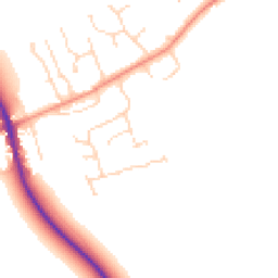 Daytime road noise heatmap for PE6 9QH