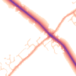 Daytime road noise heatmap for PE6 9RL