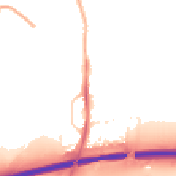 Night-time road noise heatmap for PE7 0LF