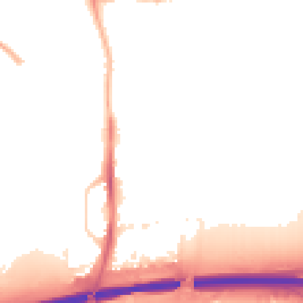Night-time road noise heatmap for PE7 0LJ