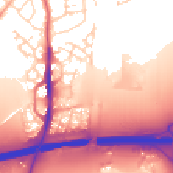 Daytime road noise heatmap for PE7 0LN