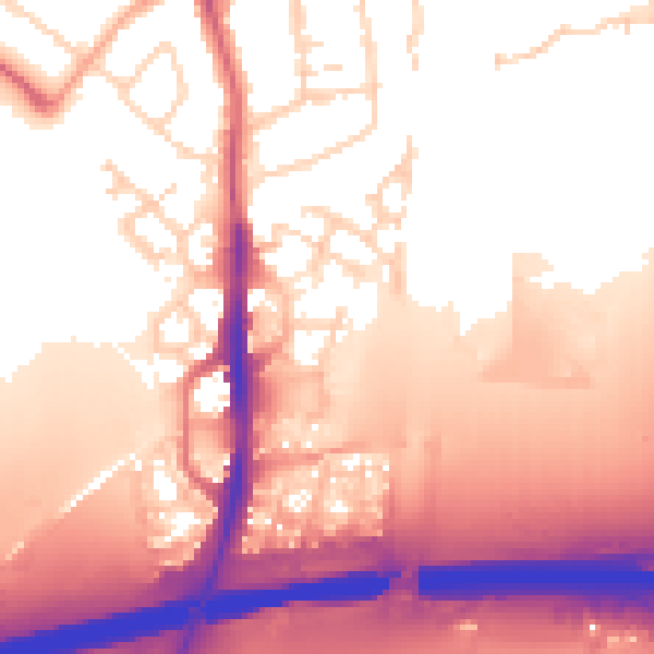 Daytime road noise heatmap for PE7 0LR
