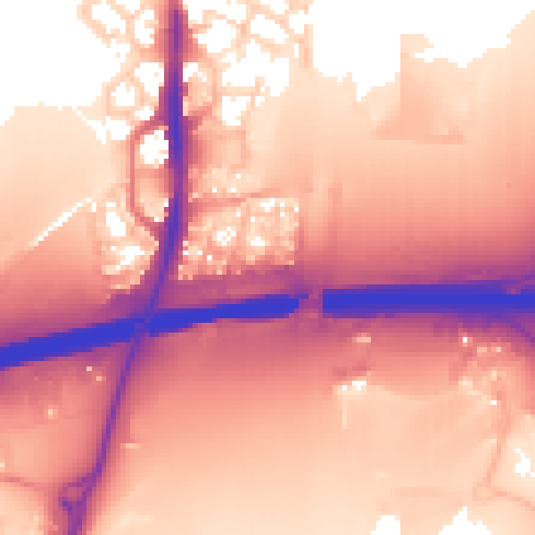 Daytime road noise heatmap for PE7 0NB