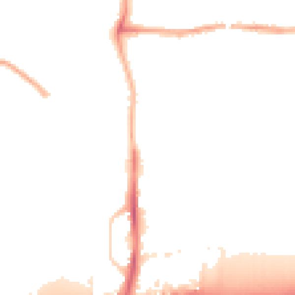 Night-time road noise heatmap for PE7 0NF