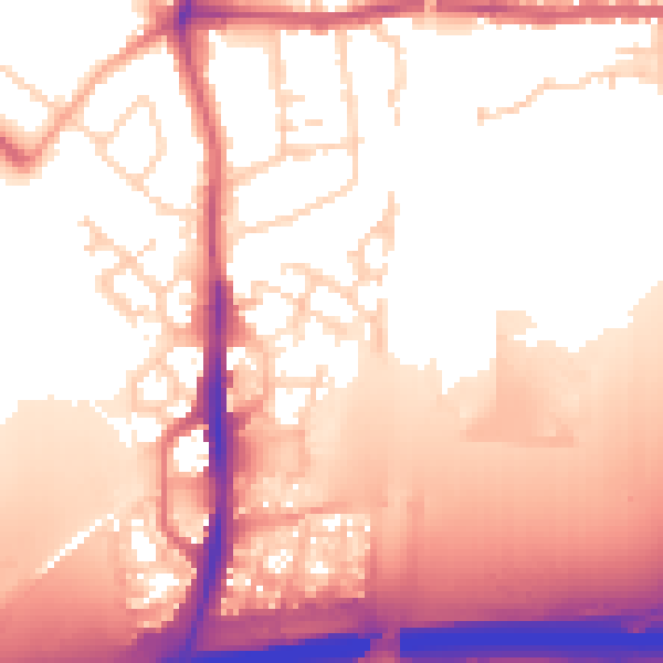 Daytime road noise heatmap for PE7 0NG