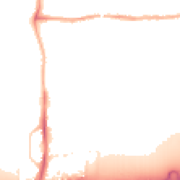 Night-time road noise heatmap for PE7 0NP