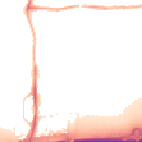 Night-time road noise heatmap for PE7 0NQ
