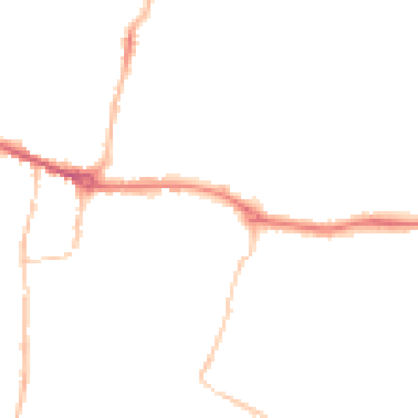 Night-time road noise heatmap for PE7 1AH