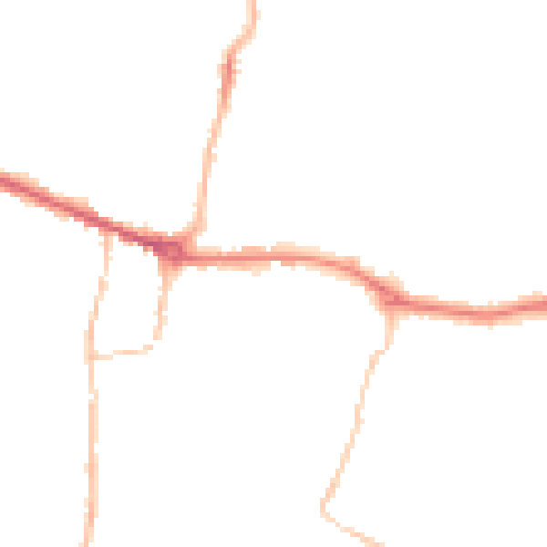 Night-time road noise heatmap for PE7 1AJ