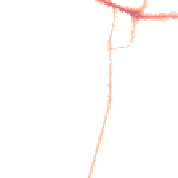 Night-time road noise heatmap for PE7 1DJ