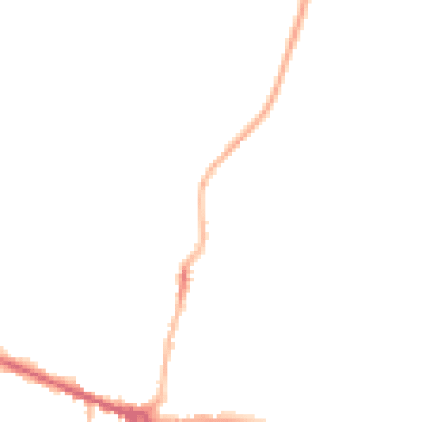 Night-time road noise heatmap for PE7 1RH