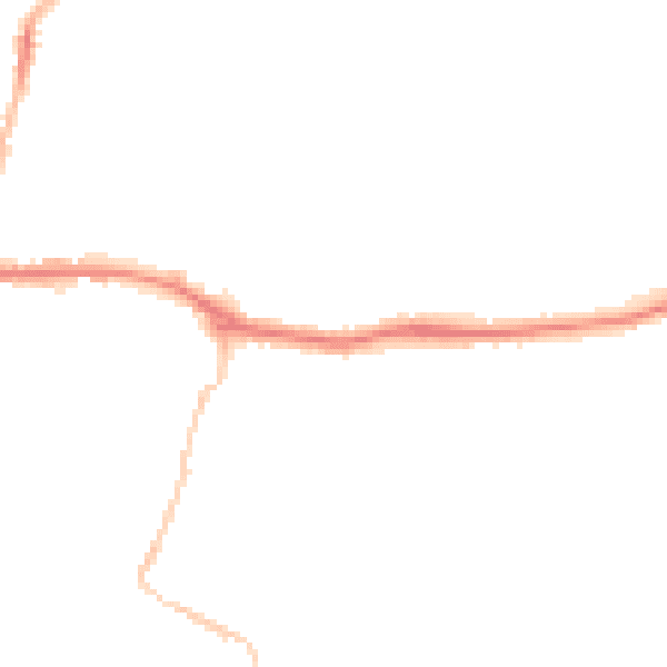 Night-time road noise heatmap for PE7 1SG