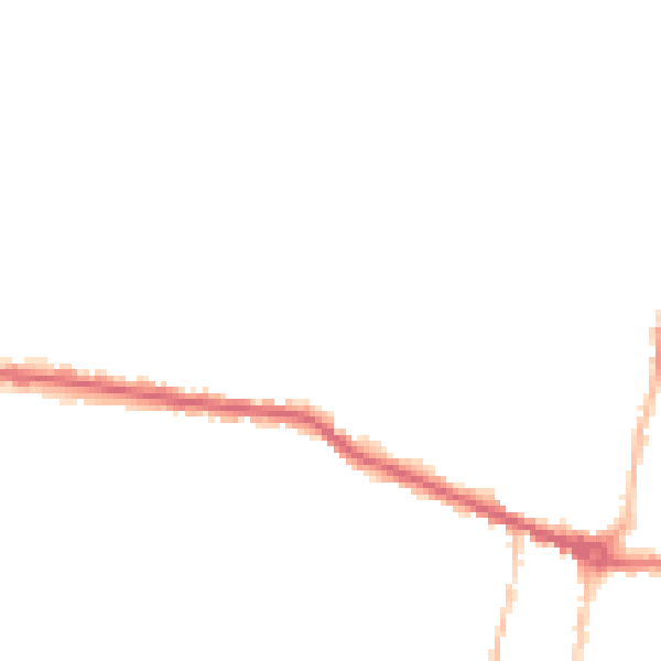 Night-time road noise heatmap for PE7 1UR