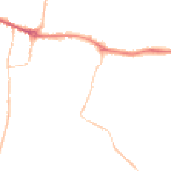 Night-time road noise heatmap for PE7 1WD