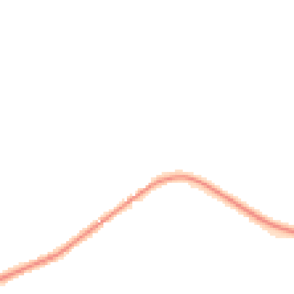 Night-time road noise heatmap for PE7 2BH