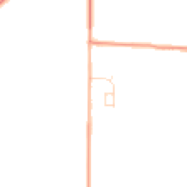 Daytime road noise heatmap for PE7 2DP