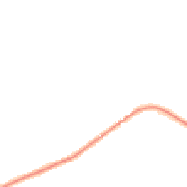 Night-time road noise heatmap for PE7 2EA
