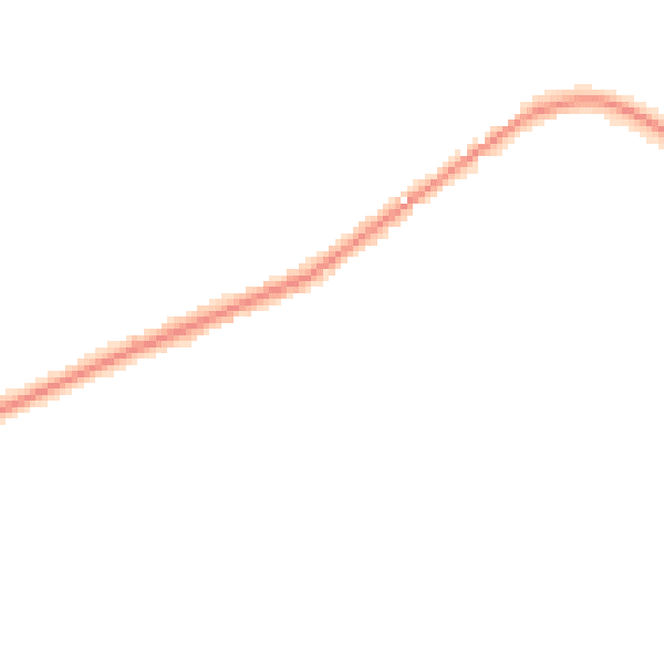 Night-time road noise heatmap for PE7 2EE